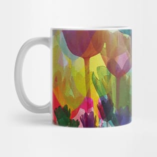 Rainbow Watercolor Tulips Mug